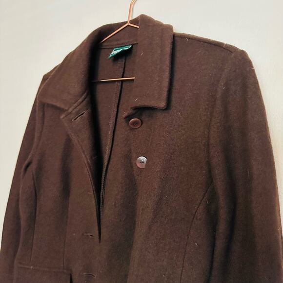 Geiger Collections Dark Brown Pure Wool Button Up Jacket Collared Blazer Size 36 - Picture 4 of 10